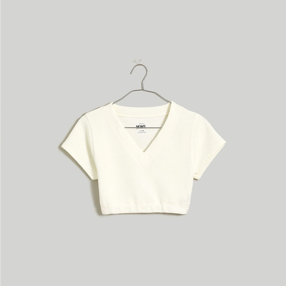 Madewell V-Neck Cropped Tee NEVER WORN - Picture 4 of 7